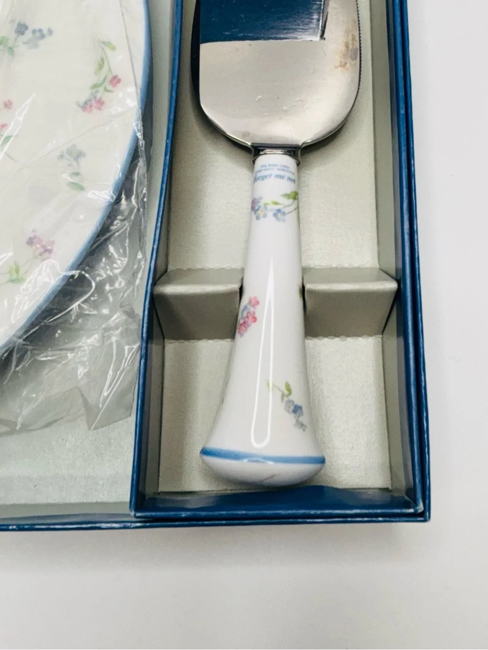 Royal Worcester White Floral Wedding Cake Plate and Server Set